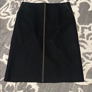 J. Crew Black Knee-Length A-Line Skirt 80%wool excellent condition